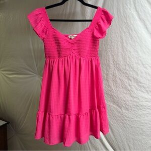 Pink Ruffled Women's Dress
